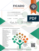 Certificamos Que WELLINGTON SANTOS DA SILVA, Completou Com Sucesso o Curso de Balconista de Farmácia, Documento Registrado Sob o N.º 1262183