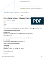 Formules Pratiques Utiles Au Frigoriste