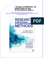 Research Design and Methods An Applied Guide For The Scholar Practitioner Null