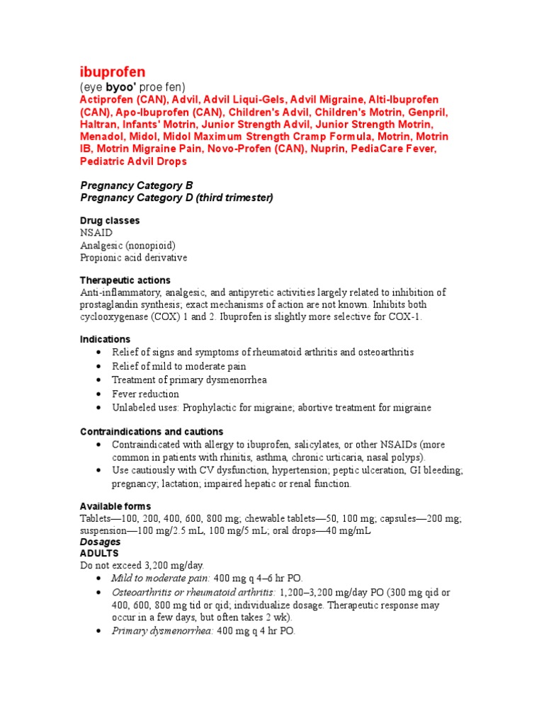 Ibuprofen | PDF | Nonsteroidal Anti Inflammatory Drug | Pharmacology