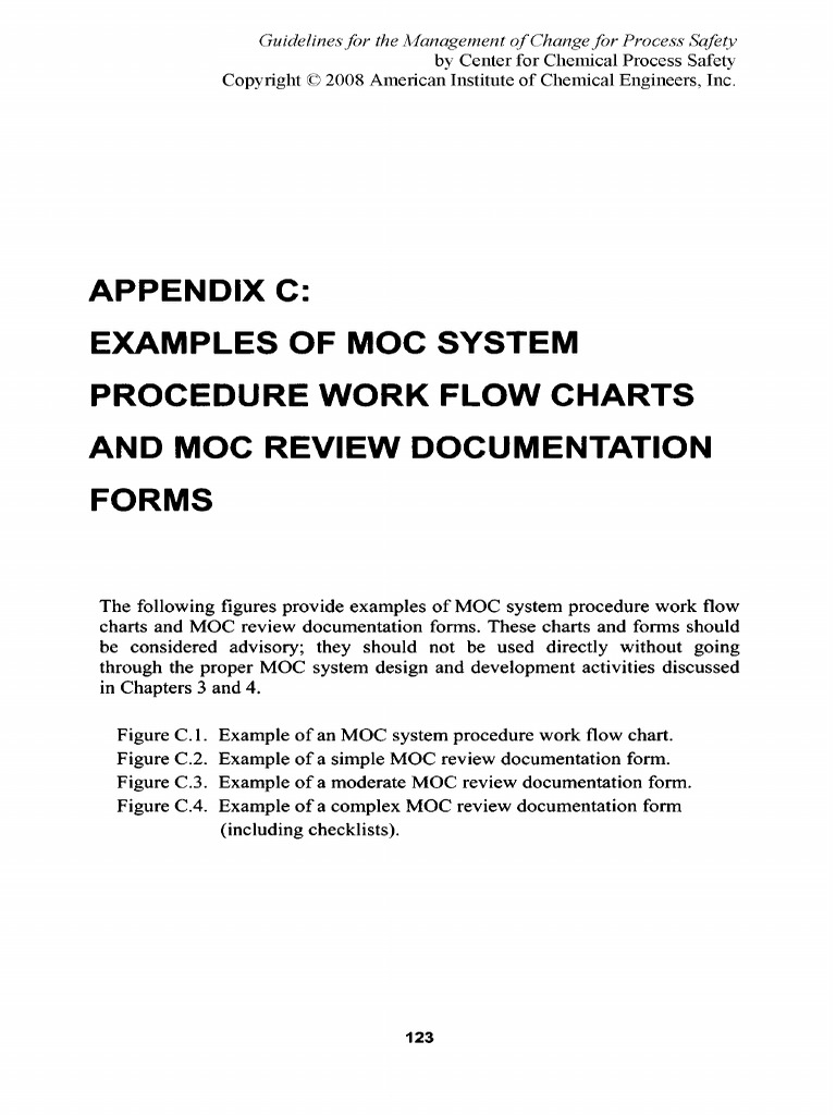 MOC PROCEDURE FLOW CHART PDF Safety Occupational Safety And Health