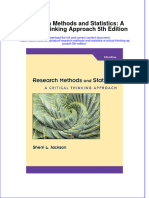 Research Methods and Statistics A Critical Thinking Approach 5th Edition