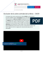 Occlusion de La Veine Centrale de La Rétine - OVCR