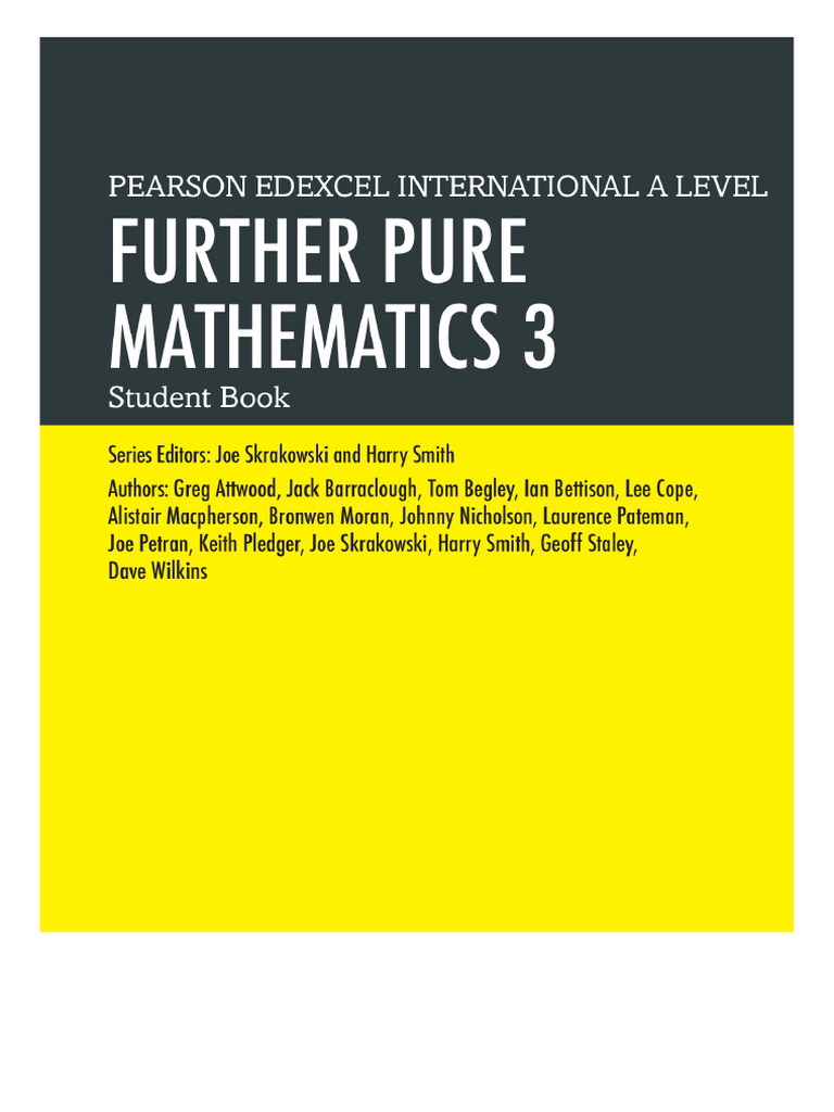 Further Mathematics 3 | PDF