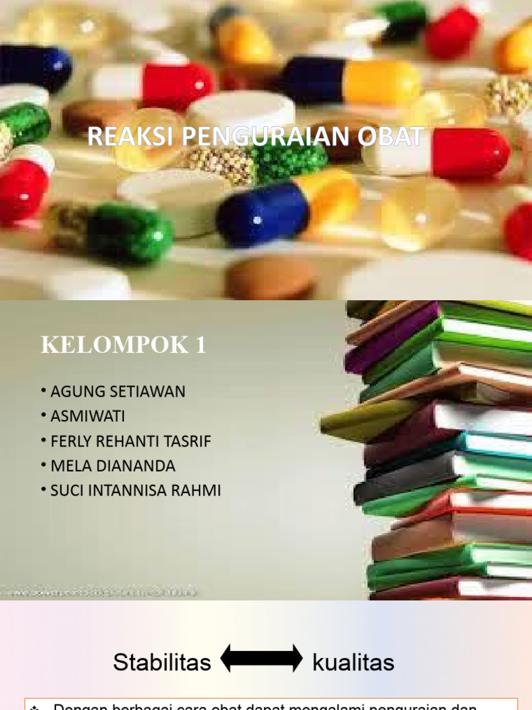 Penguraian Obat: Stabilitas dan Reaksi | PDF