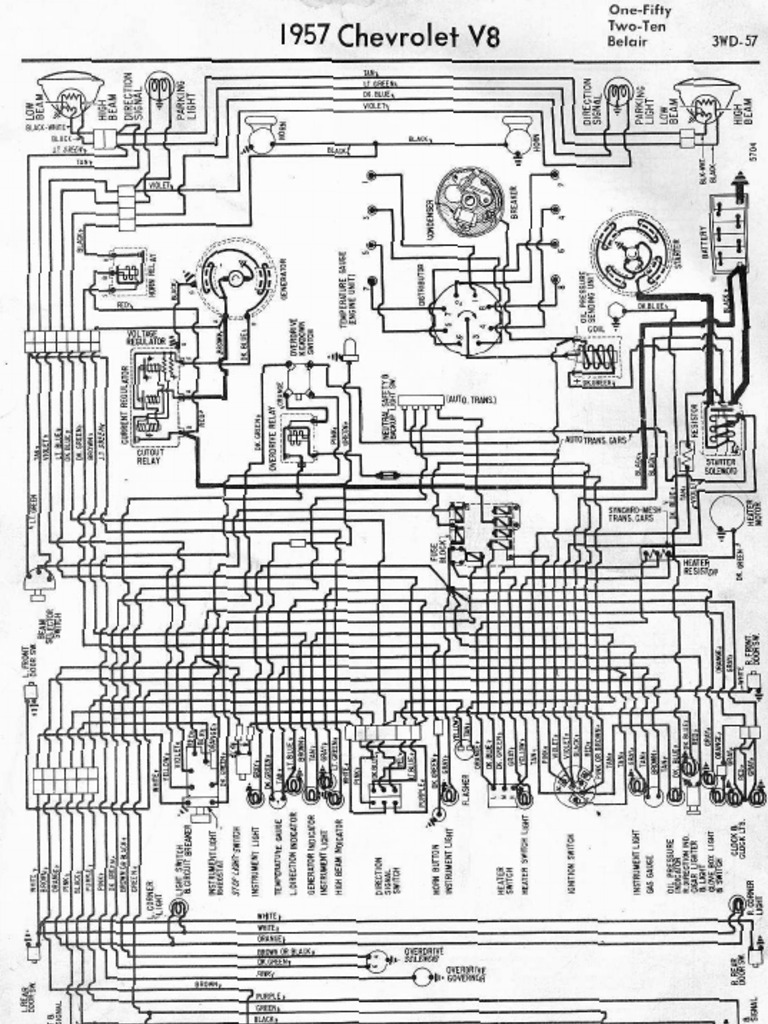 1957-chevrolet-v8-150-210-bel-air-electrical | PDF