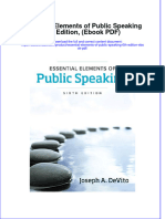 Essential Elements of Public Speaking 6th Edition Ebook PDF