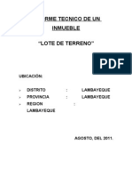 Memoria Descriptiva de Lote de Terreno