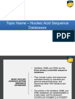Lecture 4 Nucleic Acid Sequence Database