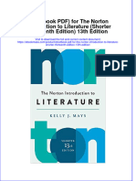 Etextbook PDF For The Norton Introduction To Literature Shorter Thirteenth Edition 13th Edition
