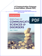 Essentials of Communication Sciences Disorders 2nd Edition Ebook PDF