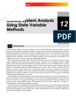 Control System Analysis Using State Vari