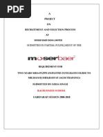 Download Project Report on Recruitment  Selection Process in Moserbaer by Neha Singh SN69827353 doc pdf