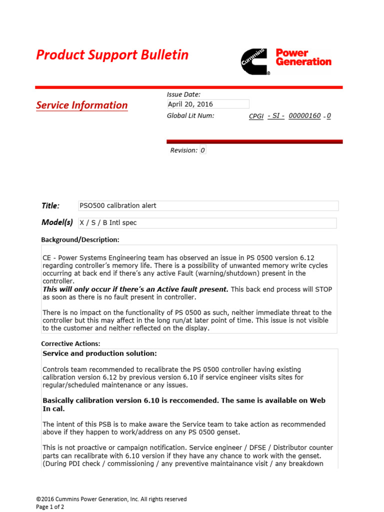 PSO500 Calibration Alert Notification | PDF