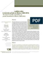 El Impacto Del Gasto Público Sobre La Inversión Privada en México (1980-2015)