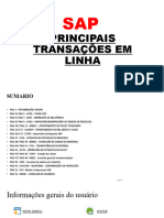 SAP - Principais Transações LINHA