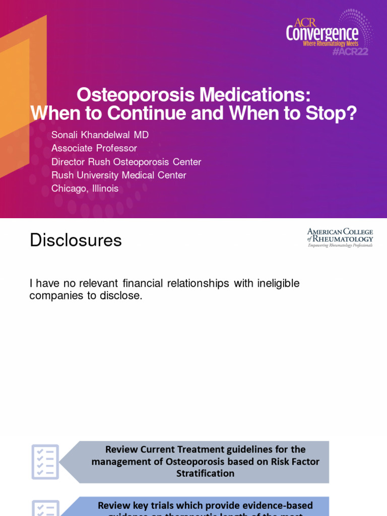 Osteoporosis TALK ACR FINAL SK 1110 PDF Osteoporosis Medical