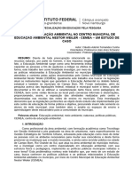 AÇÕES DE EDUCAÇÃO AMBIENTAL NO CENTRO MUNICIPAL DE EDUCAÇÃO AMBIENTAL NESTOR WEILER - CEMEA - UM ESTUDO DE CASO Cláudio Cunha-1