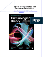 Criminological Theory Context and Consequences Seventh Edition