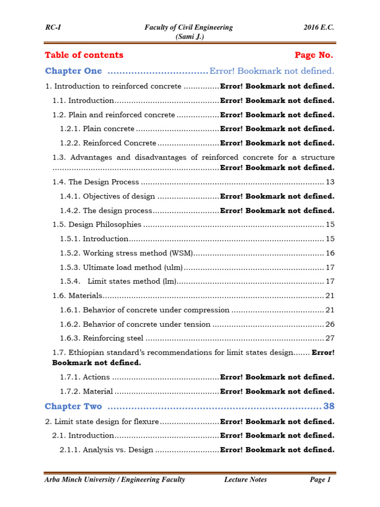 Reinforced Concrete Design Notes | PDF | Concrete | Strength Of Materials