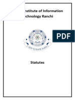 Statutes of IIIT Ranchi