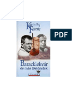 Karinthy Ferenc Baracklekvár És Más Történetek