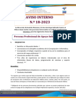 Aviso 18-23 Persona Profesional de Apoyo Informatico O.I.J