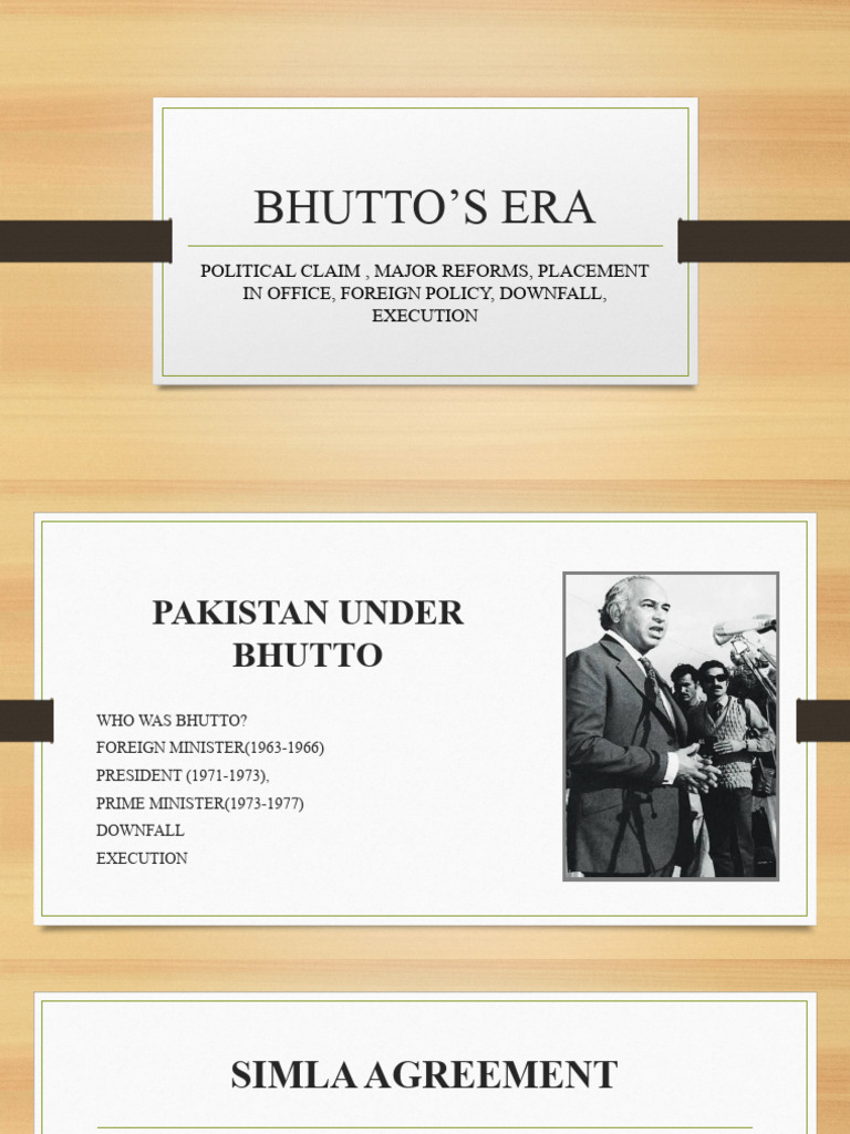 Bhutto's Era | PDF | Zulfikar Ali Bhutto | Pakistan