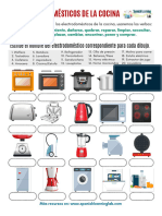 Kitchen Appliances Spanish PDF Worksheet Electrodomesticos Espanol Hoja de Trabajo