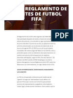 Nuevo Reglamento de Agentes de Futbol Fifa