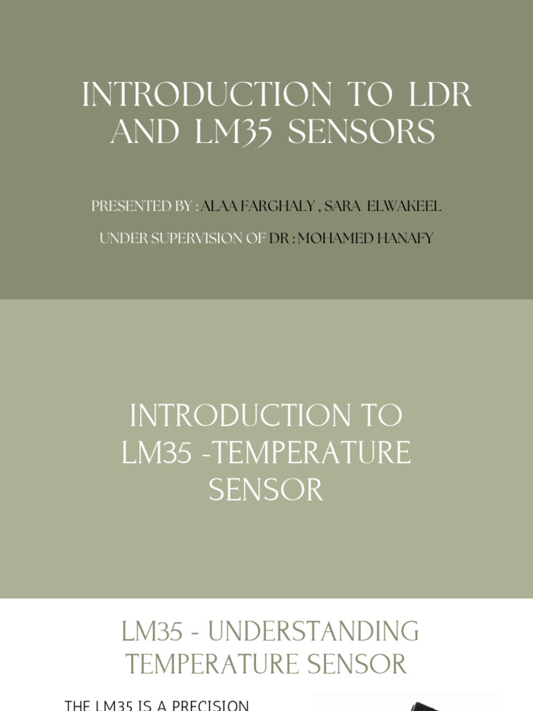 LDR and LM35 | PDF | Sensor | Electrical Resistance And Conductance