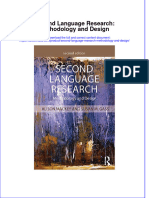 Second Language Research Methodology and Design