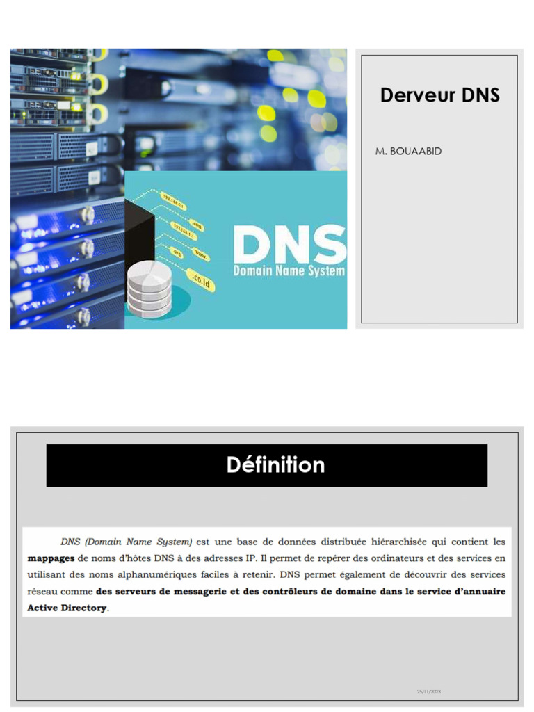 Cours sur le Serveur DNS et Configuration | PDF | Système de noms de ...