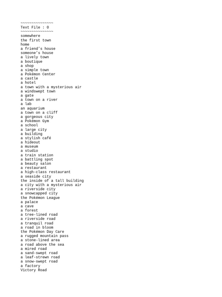 Pokémon Locations And Weights List Pdf