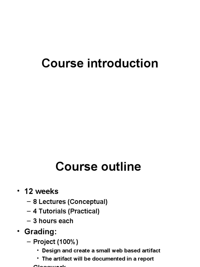 Course Overview: Web Development & Security | PDF