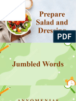 Prepare Salad and Dressing