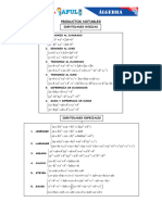 Álgebra Pre-U - Productos Notables