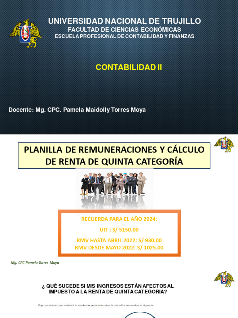 Renta de Quinta Categoría 2024 | PDF | Impuestos | Finanzas del gobierno