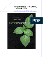 Current Psychotherapies 11th Edition Ebook PDF