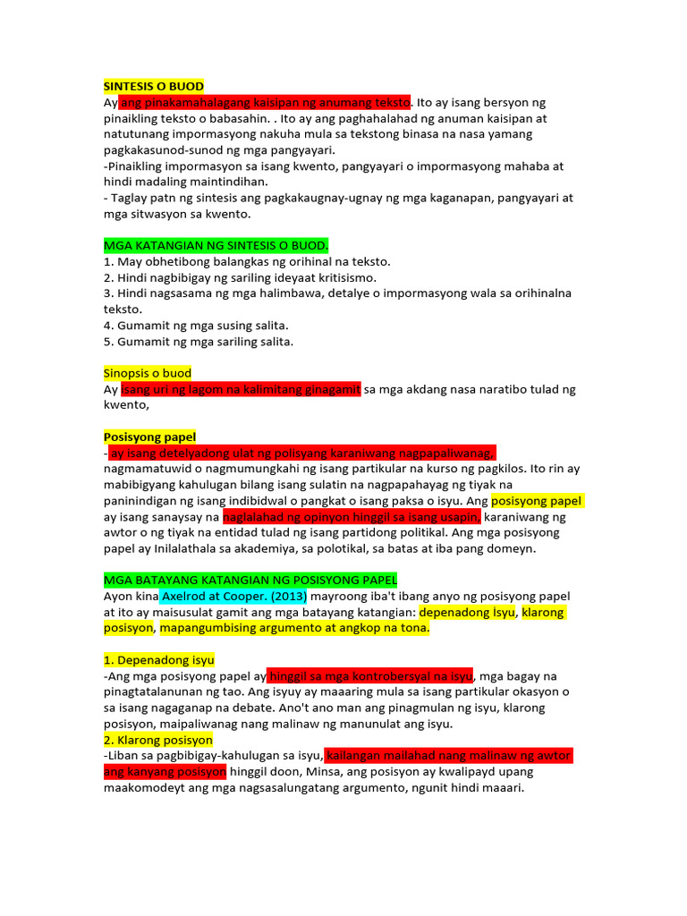 2nd Quarter Piling Larang | PDF