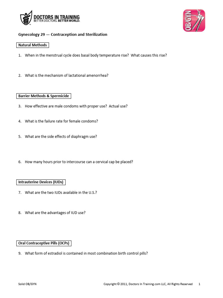 29 Contraception | PDF