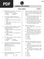 Wave Optics - DPP 01 - Lakshya JEE 2024
