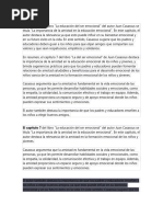 Resumen Capitulos 1,5 y 7 Libro La Educación Del Ser Emocional