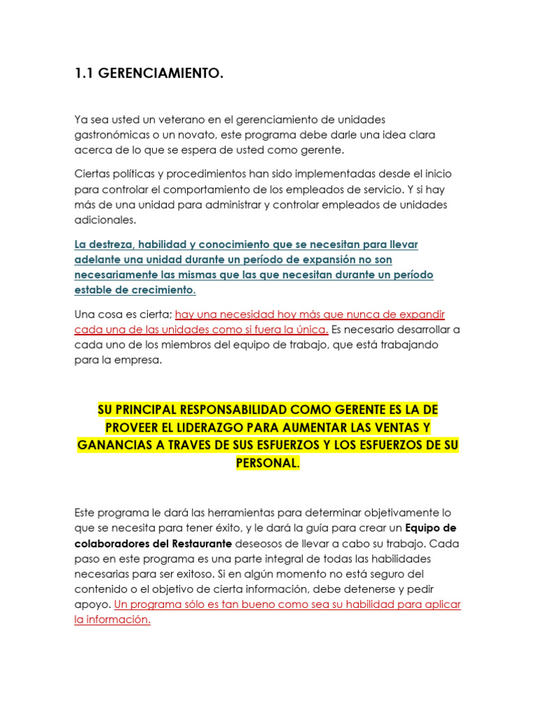 Capacitación Efectiva para Gerentes de Restaurantes | PDF | Negocios