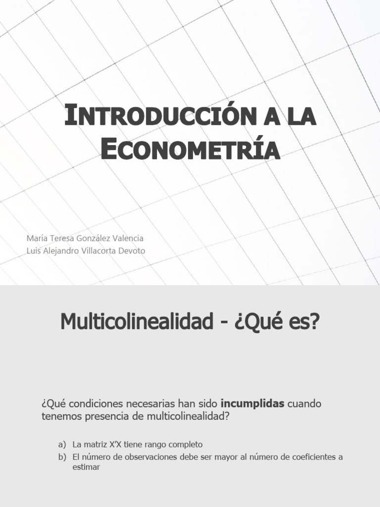 MULTICOLINEALIDAD | PDF