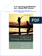 Introduction To Learning and Behavior 5th Edition Ebook PDF Version