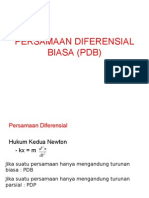 Persamaan Diferensial Biasa (PDB) (Fisika Matematika II)