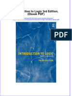 Introduction To Logic 3rd Edition Ebook PDF