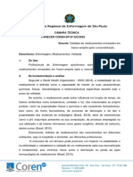 PARECER - 023 - 2023 - Validade de Medicamentos Envasados em Frasco Ampola Aposs A Reconstituicao