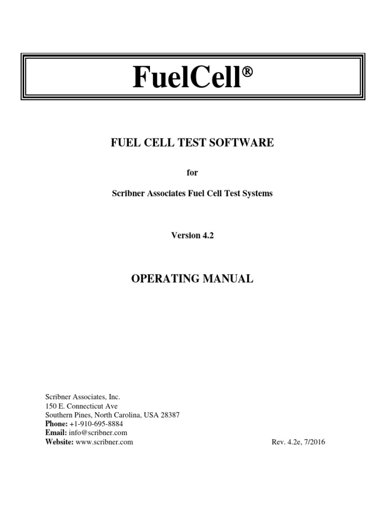 Fuelcell fuel cell test software pdf
